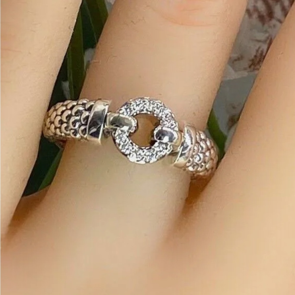 Lagos Sterling Silver and Diamond Ring